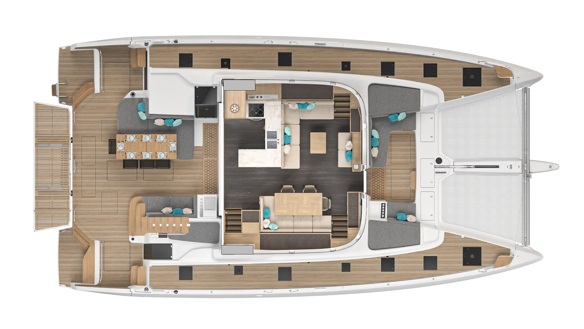 Lagoon 60 – Salon Galley Up
